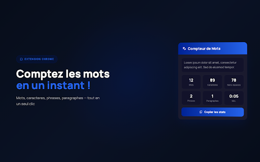Compteur de Mots et Caractères - Gratuit, Temps Réel en Français screenshot