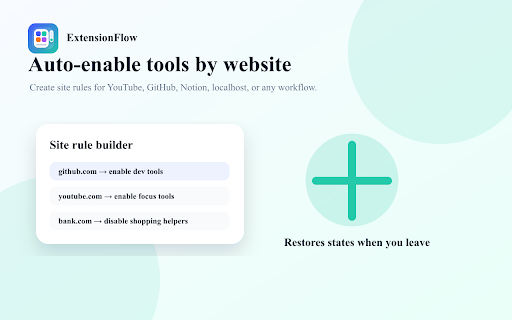 ExtensionFlow Manager screenshot