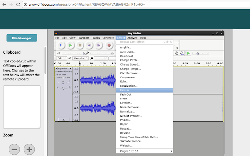 Audio editor online X-Audacity screenshot