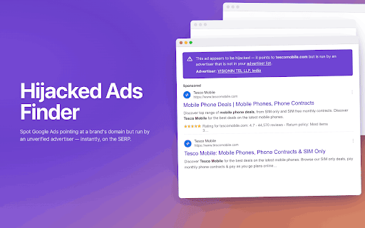Hijacked Ads Finder by Marcode screenshot