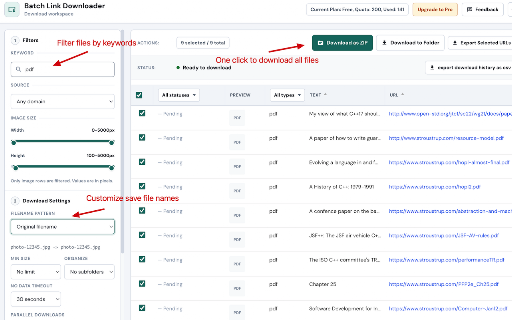 Batch Link Downloader screenshot