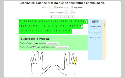 Tutor de tipeo screenshot