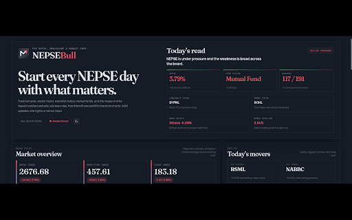 NEPSE Bull — Nepal Stock Market Theme screenshot