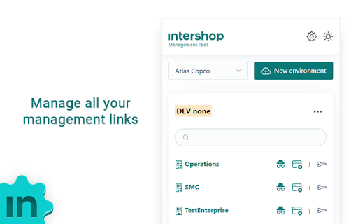 Intershop Management Tool screenshot