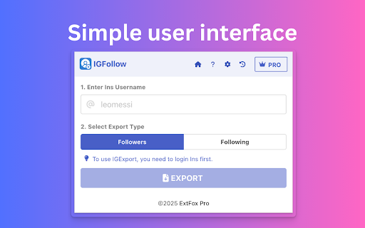 IGFollow - Follower Export Tool for Ins screenshot