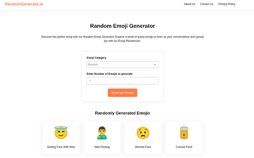 Random Emoji Generator screenshot