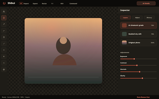 Shibui — Photo Editing, Reimagined screenshot