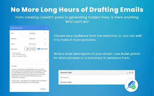 writi.io: GPT-4 Writing for LinkedIn screenshot