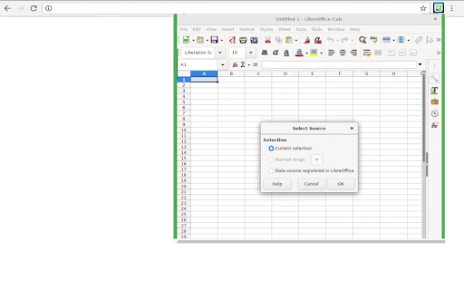LibreOffice Calc online screenshot