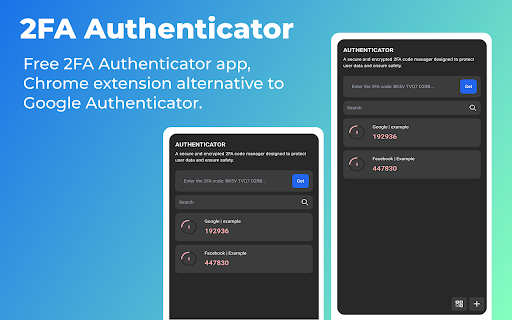 2FA Authenticator screenshot