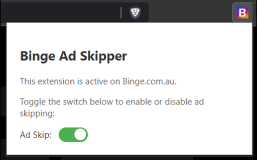 Binge Ad Auto Skip screenshot