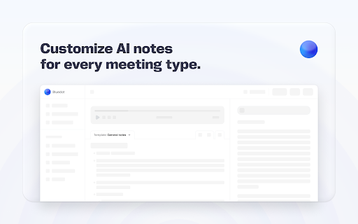 Bluedot: AI notetaker & Meeting Recorder screenshot