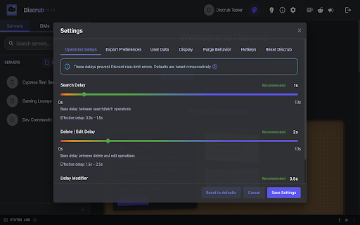 Discrub - Discord Message Manager screenshot