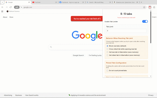 TabLimit Pro - Smart Tab Limiter screenshot