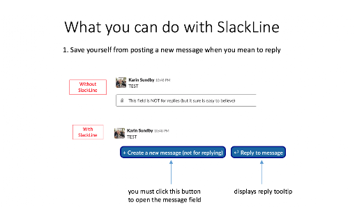 SlackLine screenshot