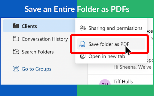 Save Outlook Emails as PDF by cloudHQ screenshot