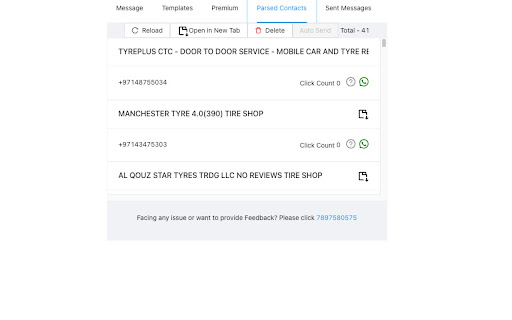 Orso Auto Parse Whatsapp Number on Google Map screenshot