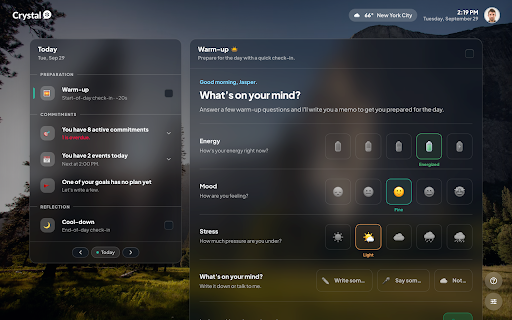 Crystal AI Coach: Personality, Communication, and Goals screenshot