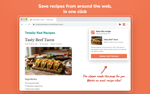 Eat This Much Recipe Clipper screenshot