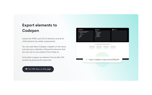 CSS Scan screenshot