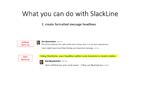 SlackLine screenshot