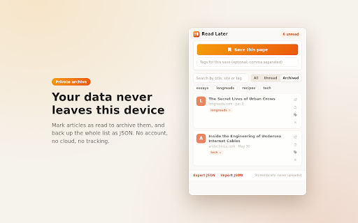 Read Later - Save Articles & Reading List screenshot