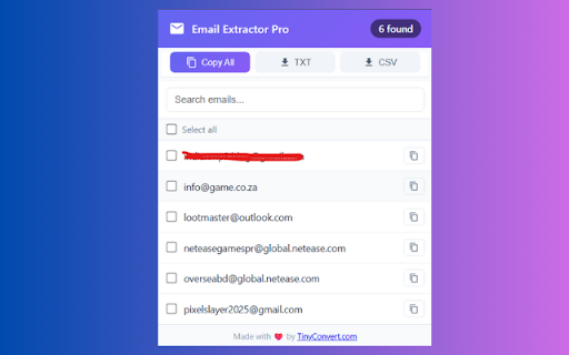 Email Extractor Pro – Advanced Email Finder screenshot