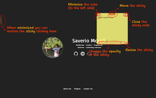 Notefox: Websites notes screenshot
