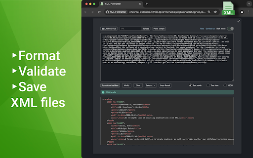 view xml file | XML Formatter screenshot