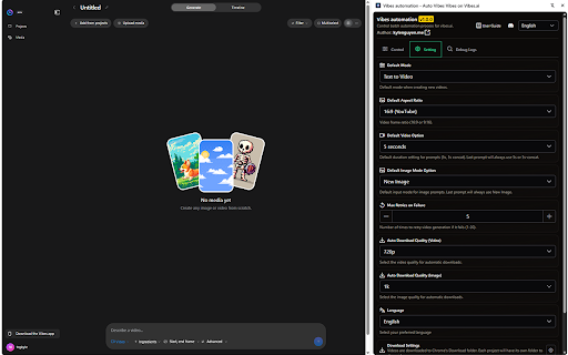 Vibes Automation - Auto Meta Vibes on Vibes.ai screenshot