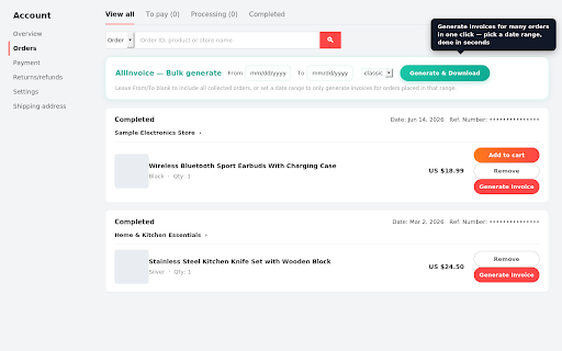 AliExpress Invoice Generator - AliInvoice™️ screenshot