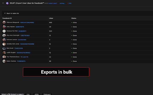 ESUIT | Export User Likes for Facebook™ screenshot