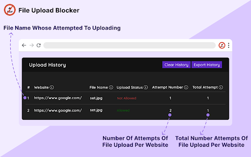 File Upload Blocker screenshot