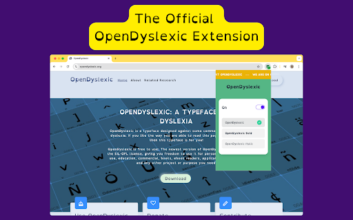 OpenDyslexic for Chrome screenshot
