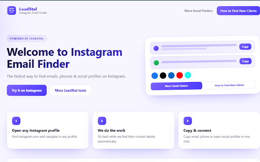 Email & Phone Finder for Instagram by LeadStal screenshot