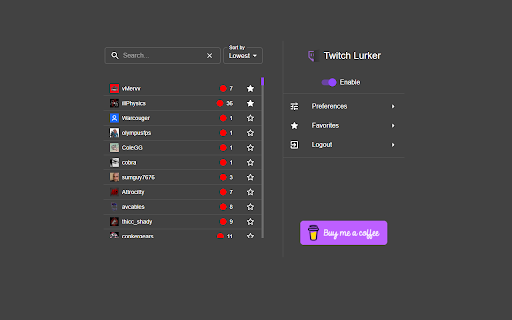 Twitch Lurker screenshot