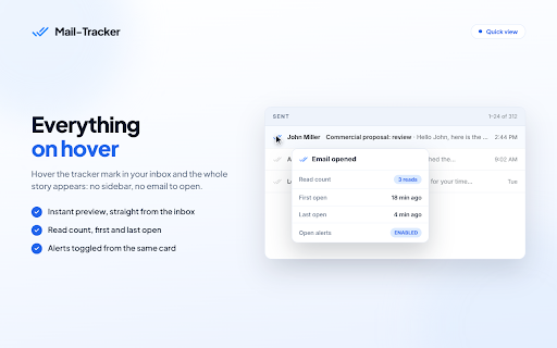 Mail-Tracker screenshot