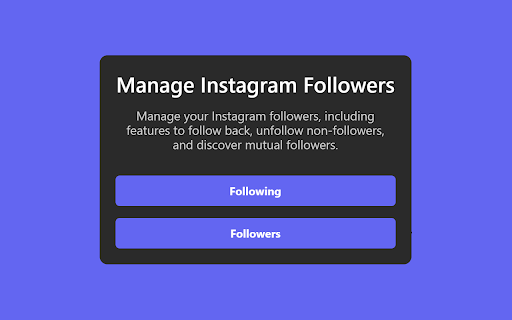 Manage Instagram Followers screenshot