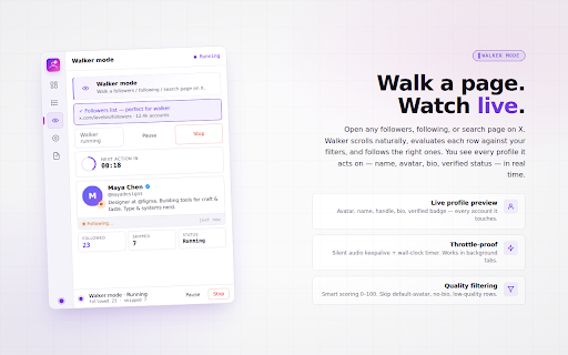 X Follow Grow - Safe & Smart Auto Follow Tool for X/Twitter screenshot