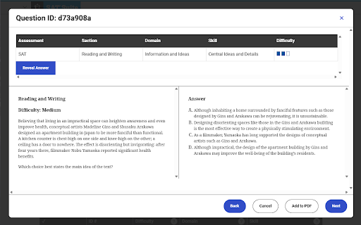 SAT Question Bank Plus screenshot