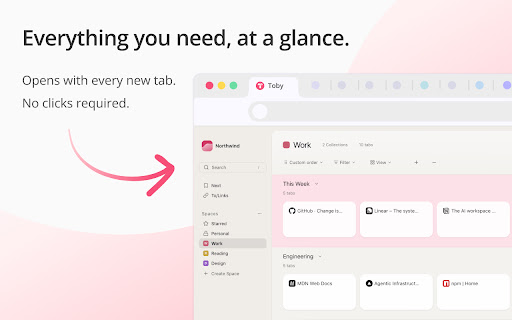 Toby: Tab Manager & Session Saver screenshot