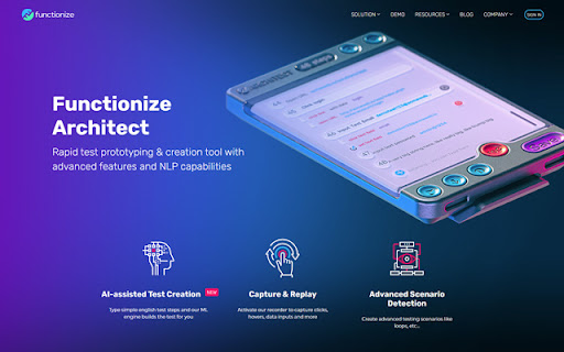 Functionize Architect screenshot