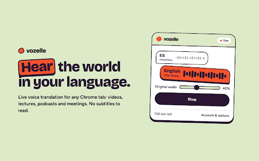 Video Translator - Dub Courses, Talks & Podcasts | Vozelle screenshot