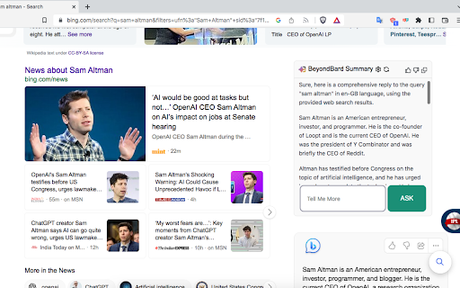 Beyond - Gemini™ AI chat for any website screenshot