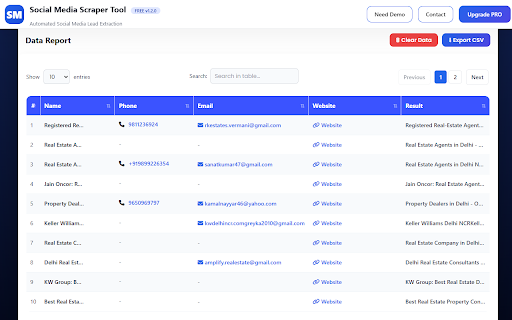 Social Media Scraper Tool – Extract Public Data & Leads screenshot