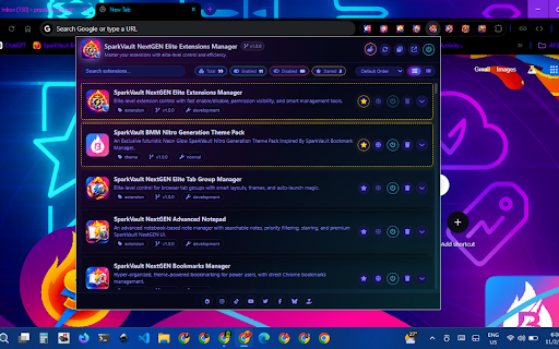 SparkVault NextGEN Elite Extensions Manager screenshot
