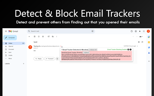 Email Tracker + Tracking Pixel Blocker screenshot