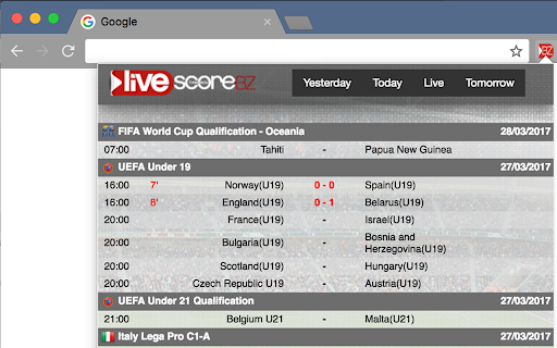 LiveScore.BZ - Live Football Scores screenshot