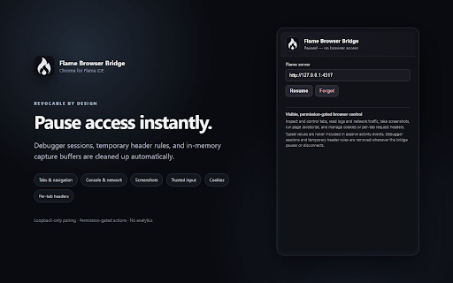 Flame Browser Bridge screenshot