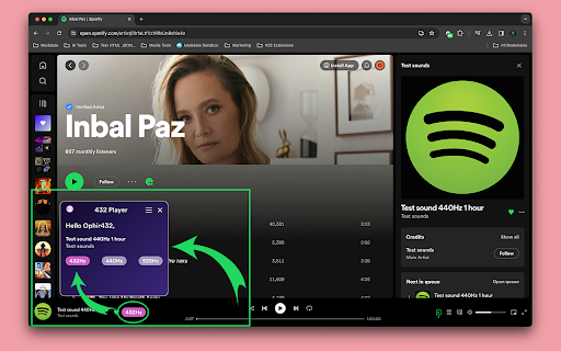 432Hz & 528Hz Converter for Spotify screenshot